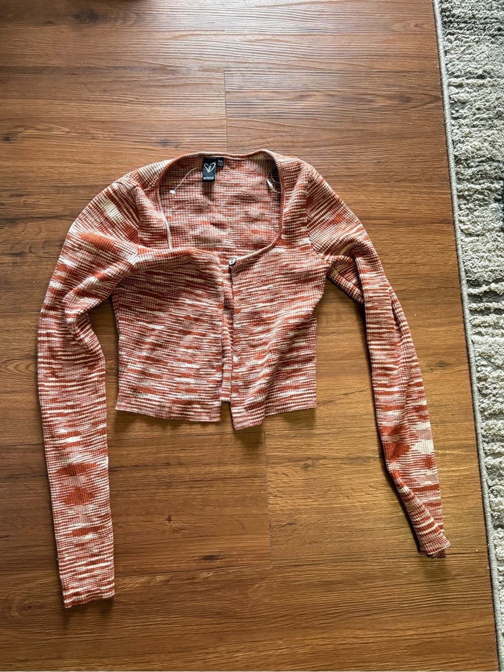 Windsor Rust and Cream Marled Knit Top